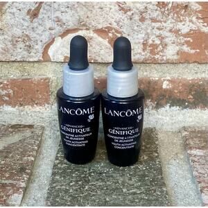 2 - LANCOME ADVANCED GENIFIQUE YOUTH ACTIVATING CONCENTRATE Travel .27 OZ each